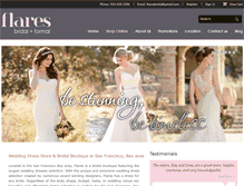 Tablet Screenshot of flaresbridal.com